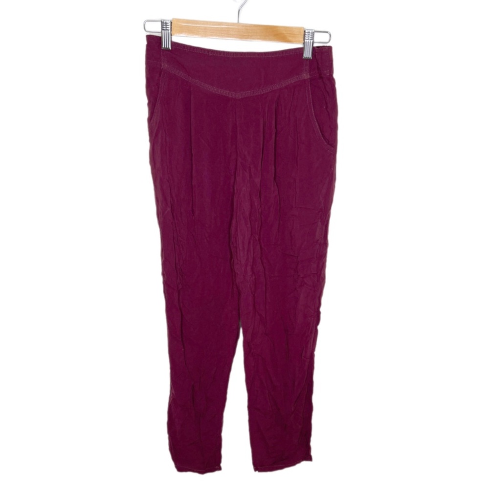 Free People | Burgandy Maroon Lightweight Pants Pockets XS